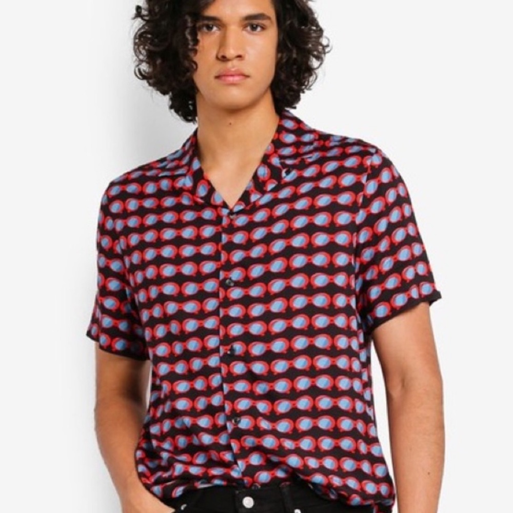 Topman Sunglasses Pattern Button Down